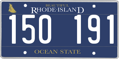 RI license plate 150191