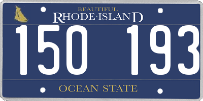 RI license plate 150193