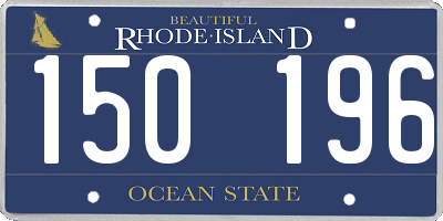 RI license plate 150196
