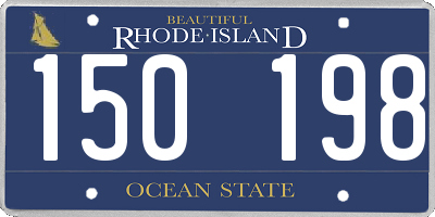 RI license plate 150198