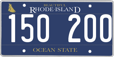 RI license plate 150200
