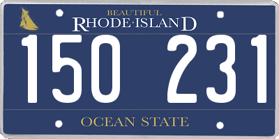 RI license plate 150231