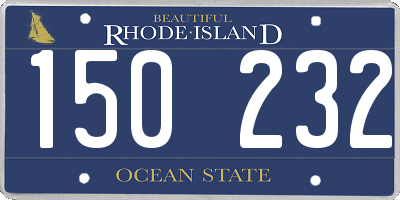 RI license plate 150232