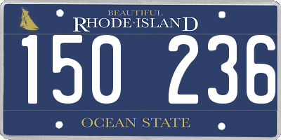 RI license plate 150236