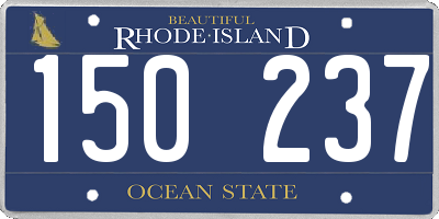 RI license plate 150237