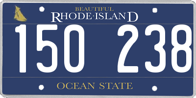 RI license plate 150238