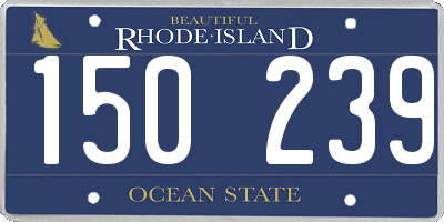 RI license plate 150239