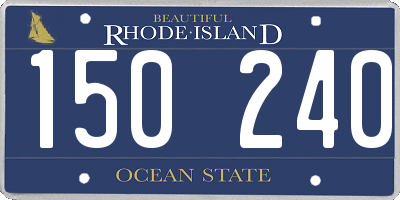 RI license plate 150240