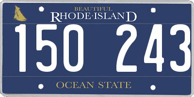 RI license plate 150243