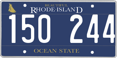 RI license plate 150244