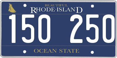 RI license plate 150250