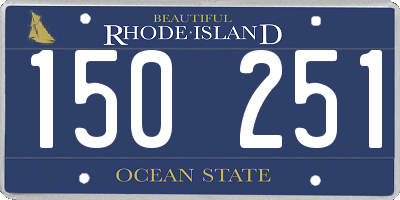 RI license plate 150251