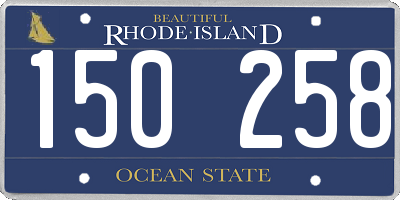 RI license plate 150258