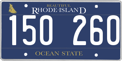 RI license plate 150260