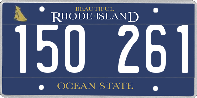 RI license plate 150261