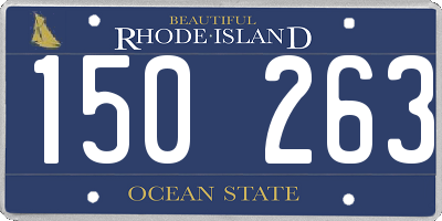 RI license plate 150263