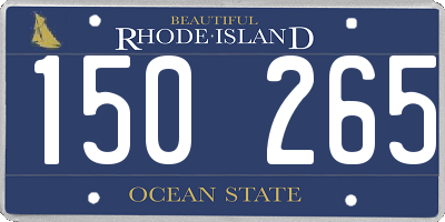 RI license plate 150265