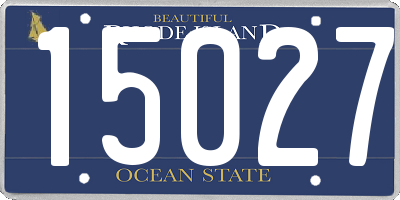 RI license plate 15027