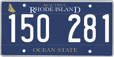 RI license plate 150281