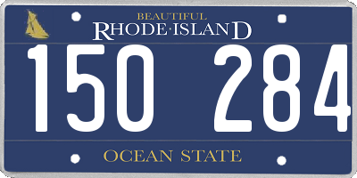 RI license plate 150284
