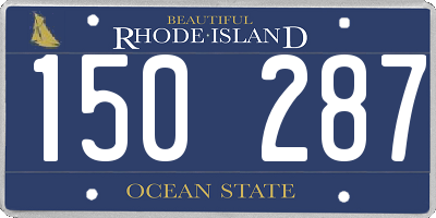 RI license plate 150287