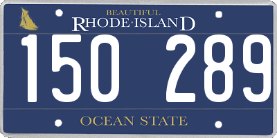 RI license plate 150289