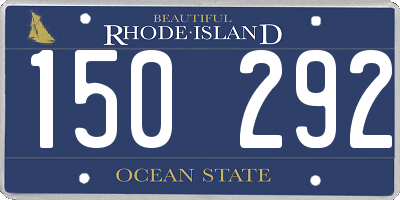 RI license plate 150292