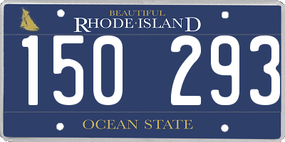 RI license plate 150293