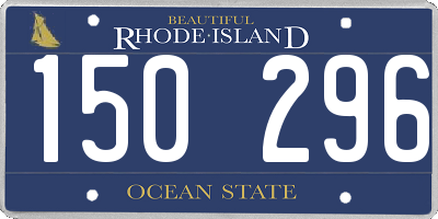 RI license plate 150296