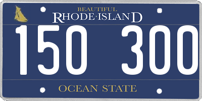 RI license plate 150300