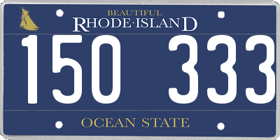 RI license plate 150333