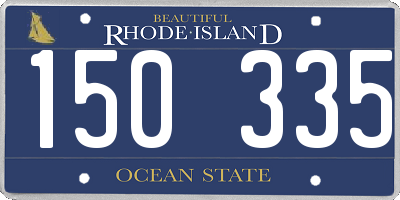 RI license plate 150335