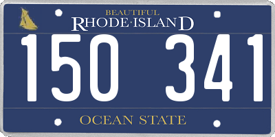 RI license plate 150341