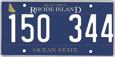 RI license plate 150344
