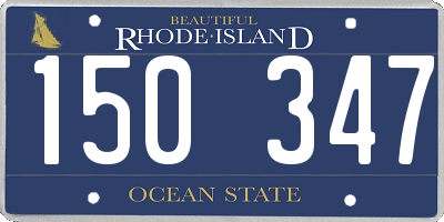 RI license plate 150347