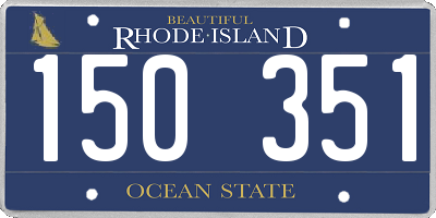 RI license plate 150351