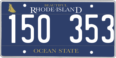 RI license plate 150353