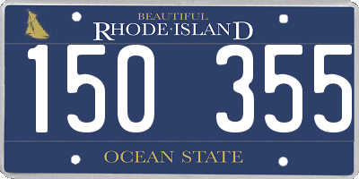 RI license plate 150355