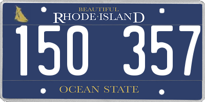 RI license plate 150357
