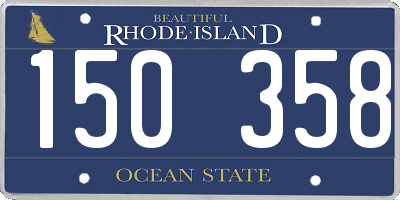 RI license plate 150358