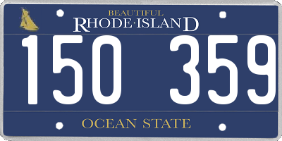 RI license plate 150359