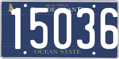 RI license plate 15036