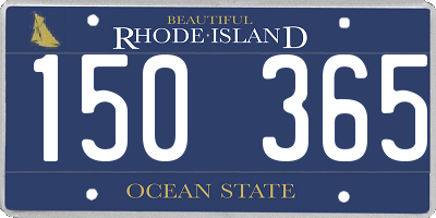 RI license plate 150365