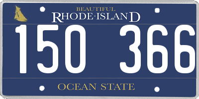 RI license plate 150366