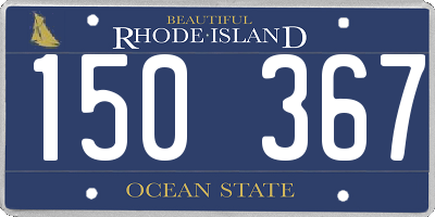 RI license plate 150367
