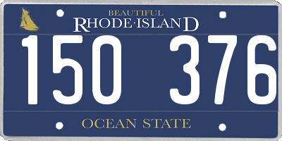 RI license plate 150376