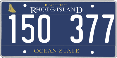 RI license plate 150377