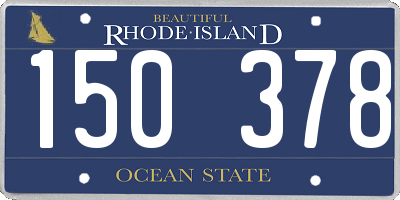 RI license plate 150378