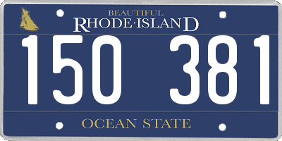 RI license plate 150381