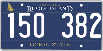 RI license plate 150382